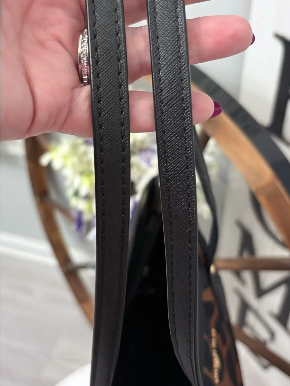🖤🤎 MICHAEL KORS Brown & Black Animal Print Tote NWOT